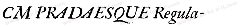 CM PRADAESQUE Regula字体转换